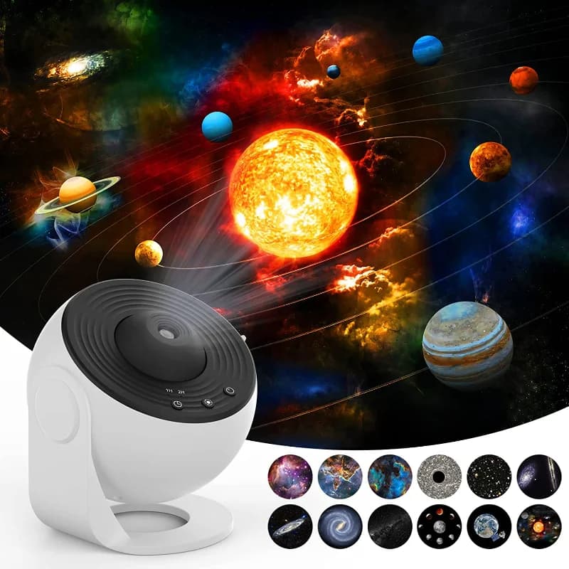 12-in-1 Planetarium Galaxy Star Projector Lamp with 360 Rotation